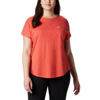 Columbia Cades Cape Plus Size, Camiseta Rojos Para Mujer | 917425-OBG